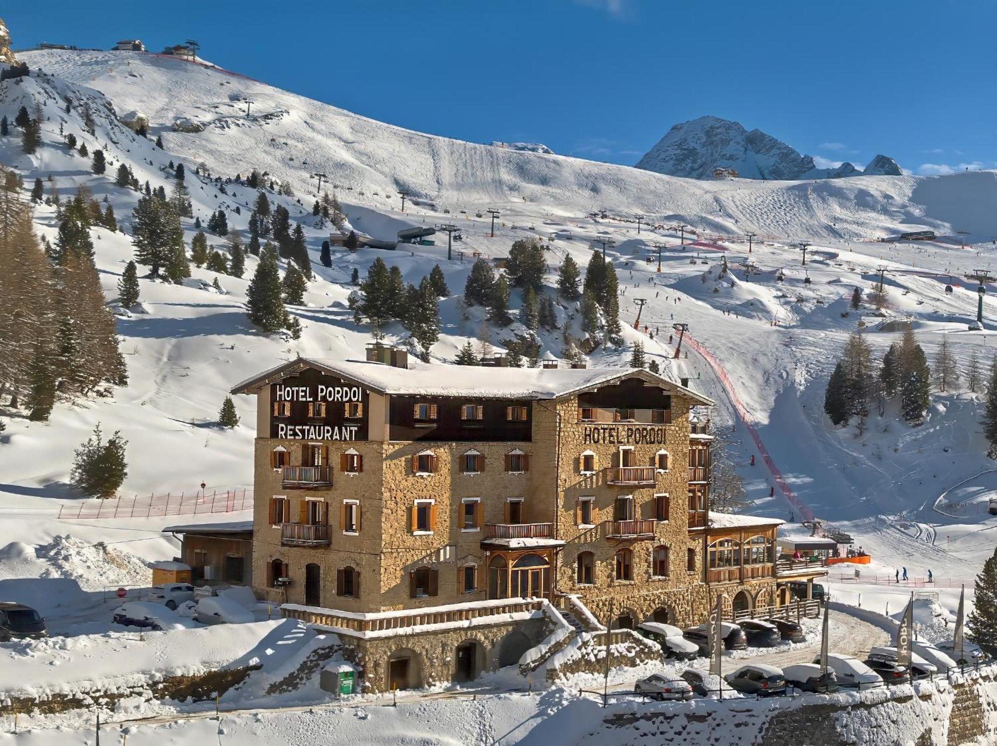 Hotel Pordoi Passo Pordoi Vegetarian Hotel Canazei Exterior foto